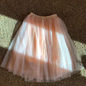 Pink (blush colored) Tulle skirt